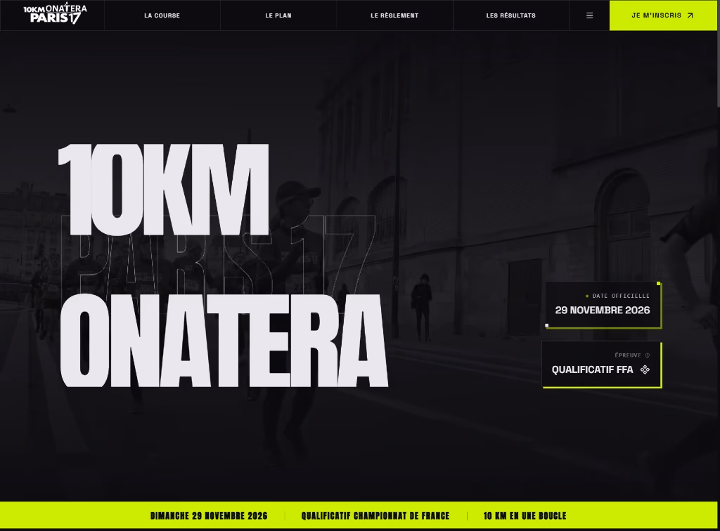 Evolution de la direction artistique de la homepage 10km17eme
