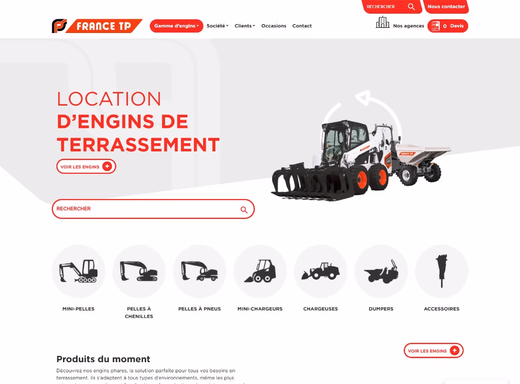France TP homepage evolution