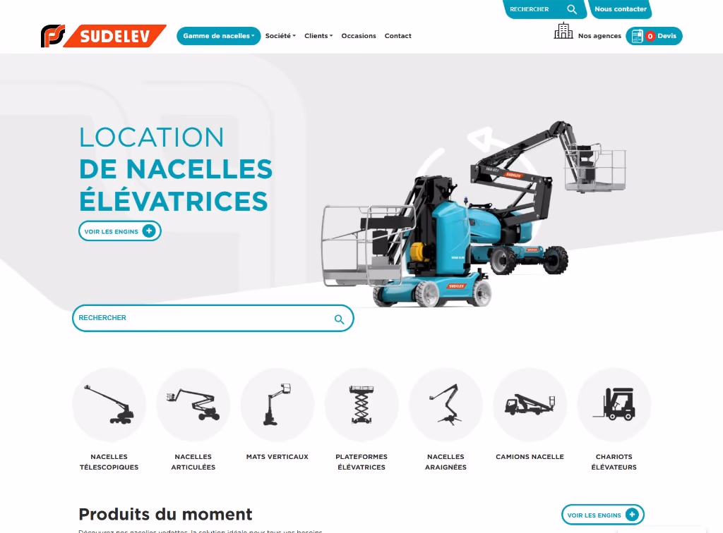 Evolution de la homepage SudElev